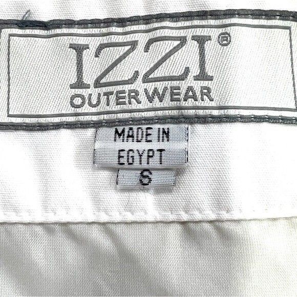 IZZI Outerwear Womens Beige and White Checkered Button Up Jacket Size Small - Picture 6 of 7